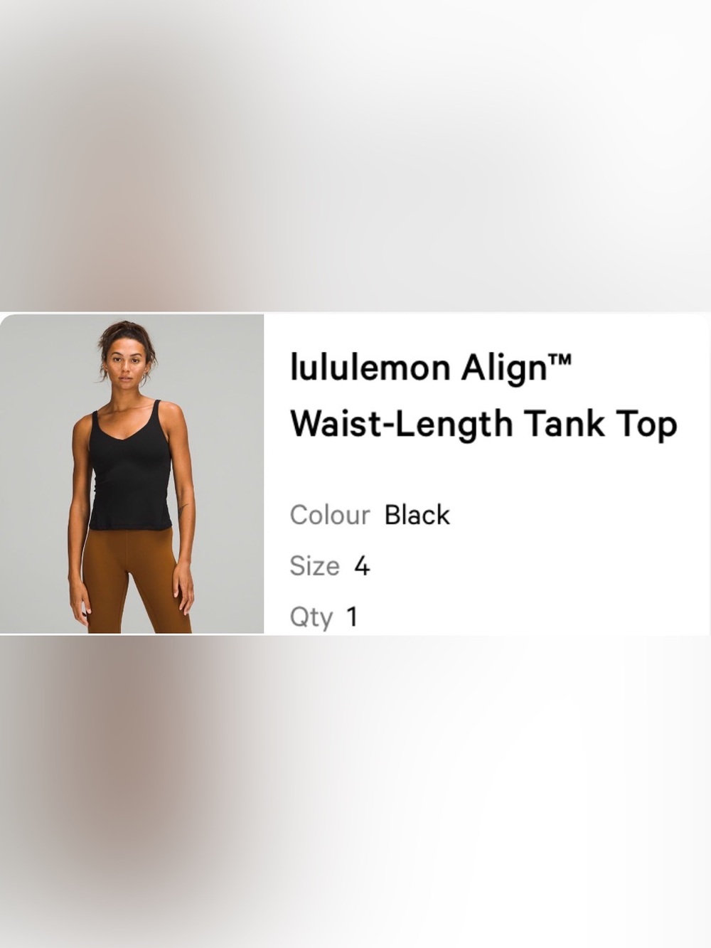 Lululemon Black Waist-Length Align Top